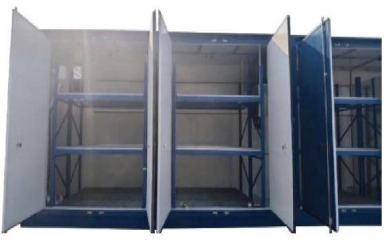 Flexible customization of internal battery storage rack layout