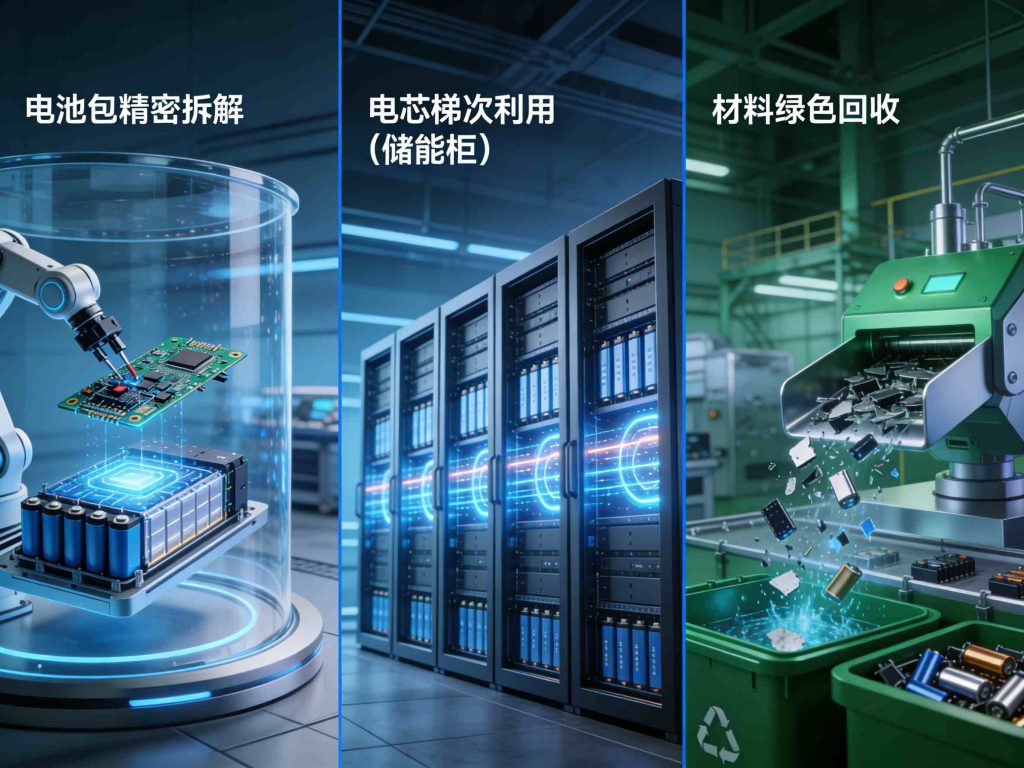 Conceptual diagram of the future battery recycling industry chain
