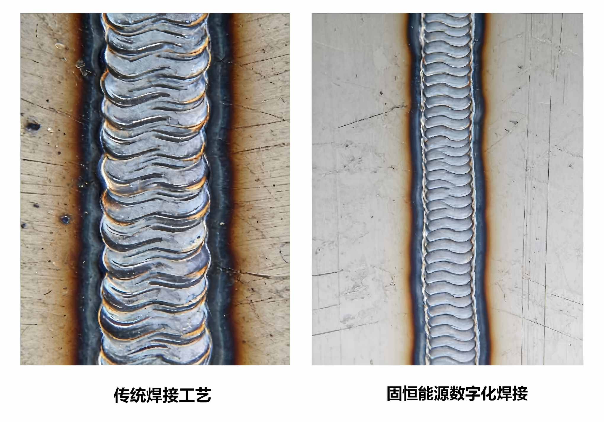 Traditional welding VS. Guheng Energy's digital welding