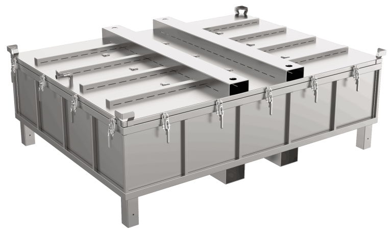 Pressure-relief structure and safety protection of a battery transport box