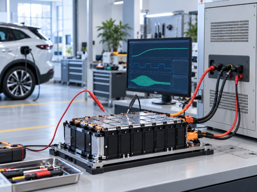 EV battery pack temperature monitoring and abnormal hot spot detection