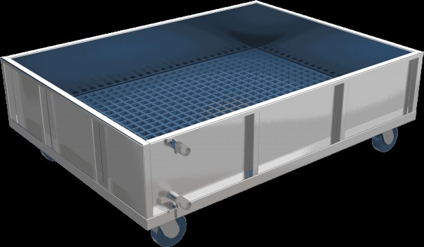 Mobile power battery soaking pool for safety handling
